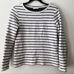 Whistles Striped Thick Crewneck Sweatshirt